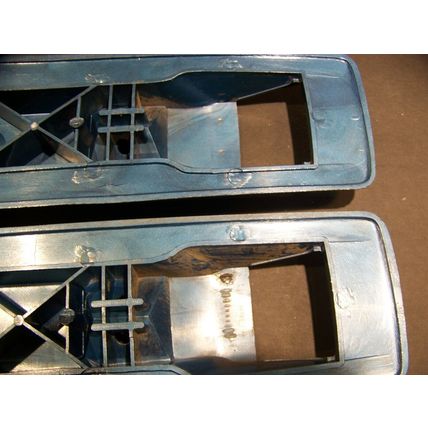 1966 67 68 Chrysler Dodge Plymouth 16 1/4" Blue Front Armrest Bases OEM 2589584