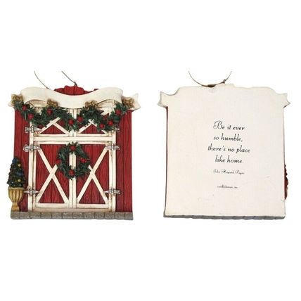 Roman Barn Door Ornament to Personalize