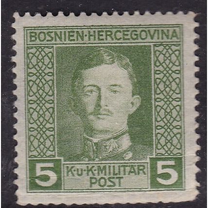 Bosnia and Herzegovina 1917 Emperor Charles 5h Mint Hung SG 417 VGC