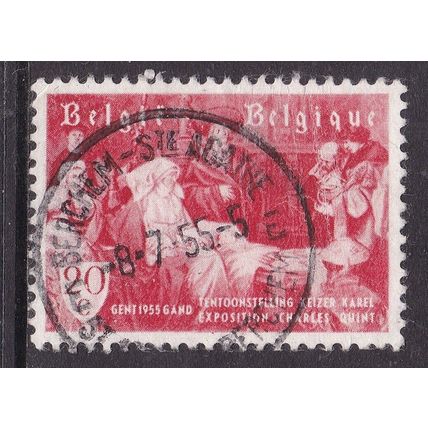 Belgium 1955 POSTMARK BERCHEM ST AGATHE on Gent Exposition 20c VGC