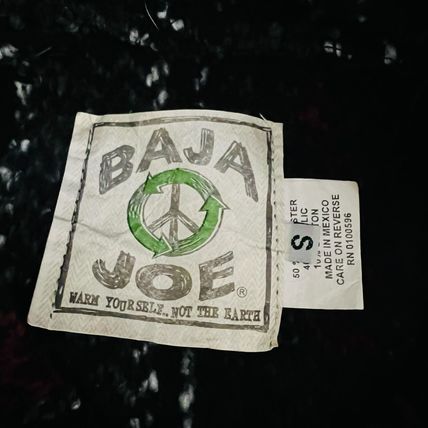 Baja Joe Hoodie Hippie Rasta Surfer Pullover Jacket Small Mexican