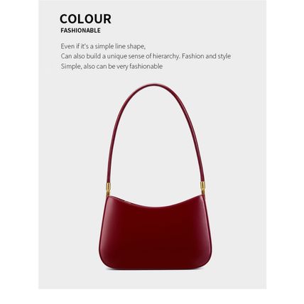 Genuine Leather Women's Tote Bag Red