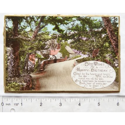 vintage postcard Best Wishes for Happy Birthday