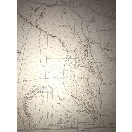 OS map 1:10000 Cumbria. Sheet NY 49 SW 1978 Hartley Fell, Winton Fell, Dukerdale