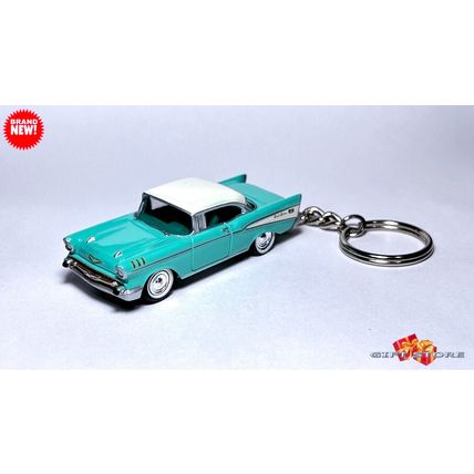 RARE CUSTOM KEYCHAIN 57/1957 MINT GREEN CHEVY BEL AIR