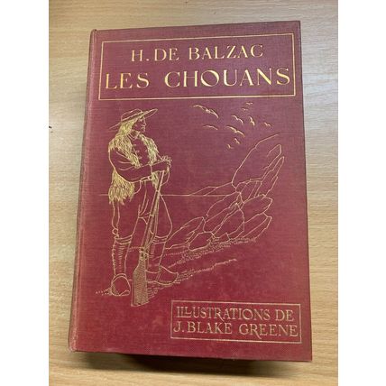 RARE* 1908 H DE BALZAC "LES CHOUANS" FRENCH FICTION ANTIQUE BOOK (P4)
