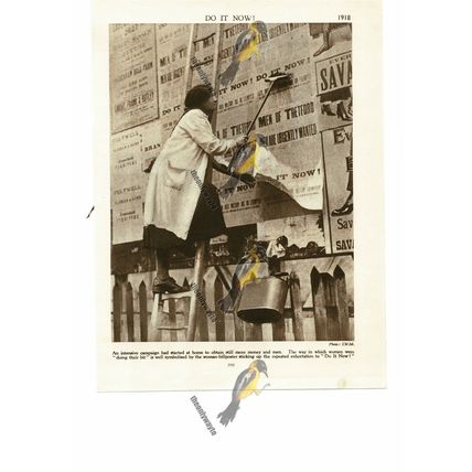 Woman Posts Adverts For More Men & Money, 1918, Book Illustration (Print), 1935