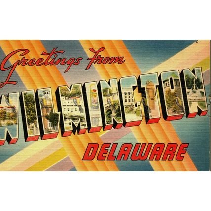 Greetings From Wilmington Delaware, USA, Del Mar, Postcard, 1940/50s