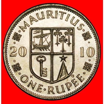 Ⰶ GREAT BRITAIN (1987-2023): MAURITIUS ★ 1 RUPEE 2010 SHIP!★LOW START★NO RESERVE