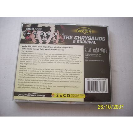 The Chrysalids & Survival -John Wyndham 2 CD Audio, Radio Sci-Fi RARE BBC Audio