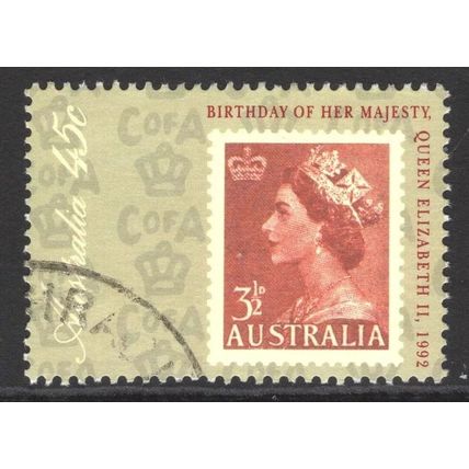 AUSTRALIA 1992: QUEEN'S BIRTHDAY - 45c USED (G8)