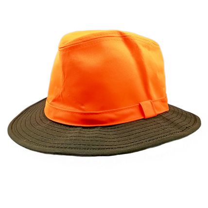 Water Repellent High Visibility Outdoor Hat With Oil Cloth Brim Size M