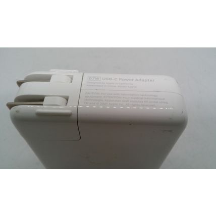 Genuine APPLE 67W USB-C Power Adapter Supply Charger MKU63AM/A A2518 - White