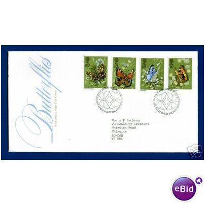 GB 1981 Butterflies First Day Cover FDC Edinburgh SG 1151-1154 Sc 941-944