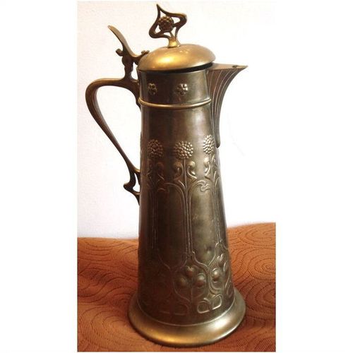 WMF Antique Jug Art Nouveau Jugendstil bronze Large Ewer claret Pitcher Jar Jug