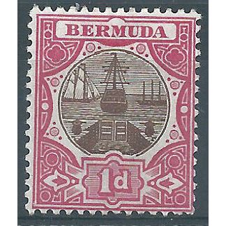 Bermuda 1902 SG32 1d Brown & Carmine Mounted Mint .. ..