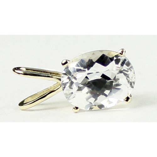 Silver Topaz, 14KY Gold Pendant, P002