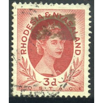 Rhodesia & Nyasaland 1954 - SG4 - 3d red - used