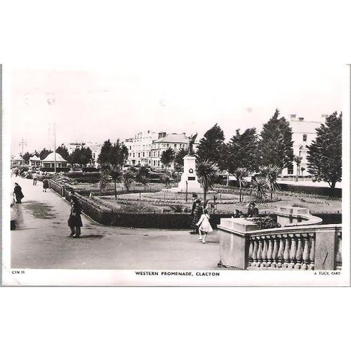 Clacton-on-Sea, Essex - Western Promenade -Raphael Tuck Real Photo postcard 1953