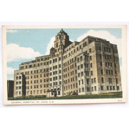 vintage postcard General Hospital, St John, N.B.