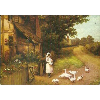Art CHARLES E. WILSON Feed Time Postcard (Medici 2000)
