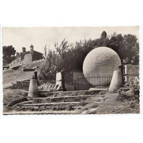 The Great Globe and Durlston Castle Dorset RP Postcard K9354