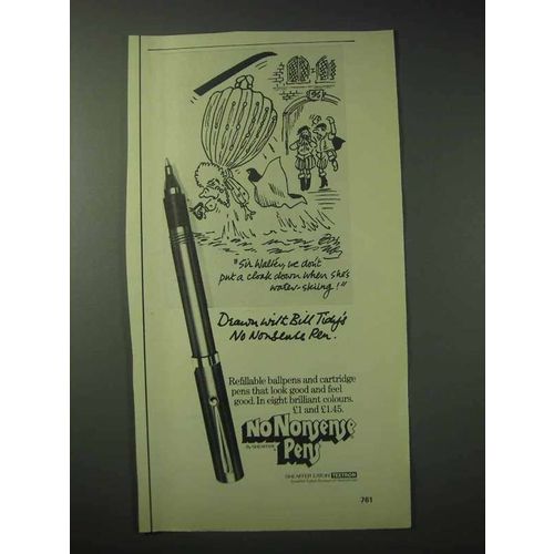 1978 Sheaffer No Nonsense Pen Ad - Bill Tidy
