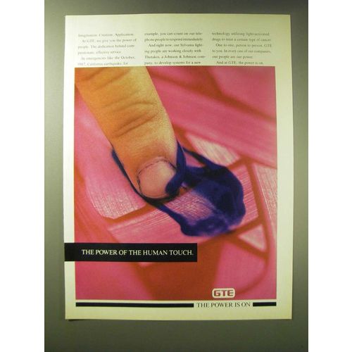 1989 GTE Sylvania Lighting Ad - human touch