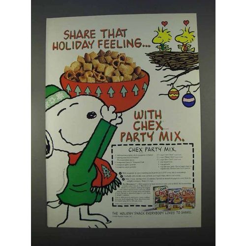 1996 Ralston Chex Cereal Ad - That Holiday Feeling