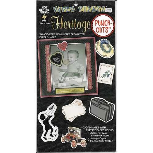 Paper Pizazz Punch Outs Heritage Craft Book 11 Pages HOTP 3337 Acid Lignin Free