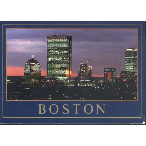 USA Postcard 1997 - Boston Night Skyline