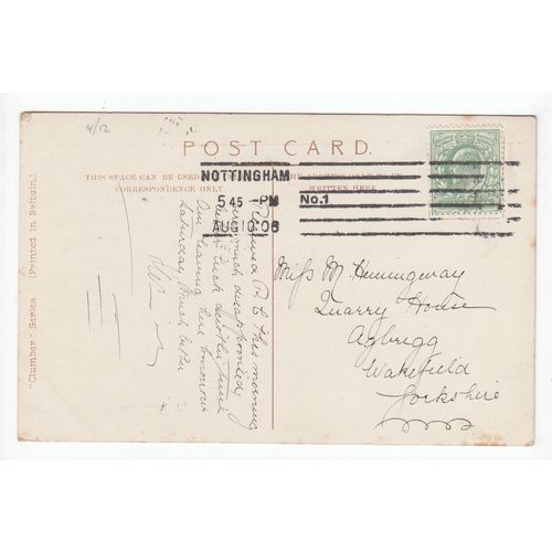 The Arboretum Nottingham Postcard 1906 Clumber Series