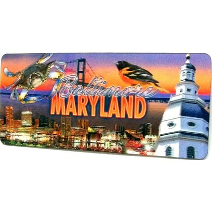 Baltimore Maryland 3D Fridge Magnet