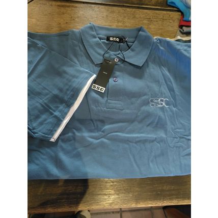 SSC BLUE COTTON S/S POLO SHIRT T-SHIRT 2XL £19.99 BNWT
