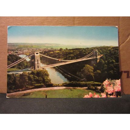 CLIFTON SUSPENSION BRIDGE, BRISTOL used postcard Colourmaster 1975 pm =