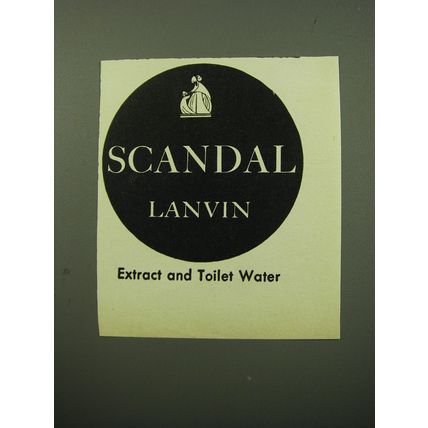 1950 Lanvin Scandal Perfume Ad - Extract and Toilet Water