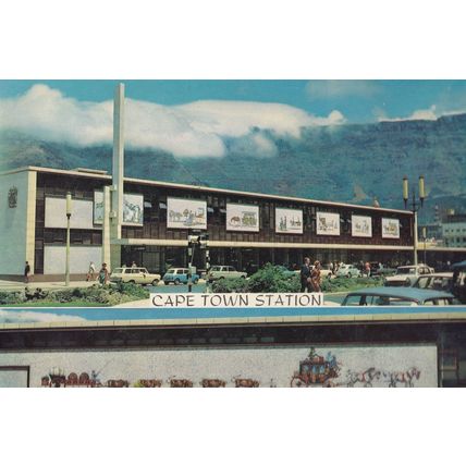 Cape Town New Mosaic Mural Railway Station Postcard