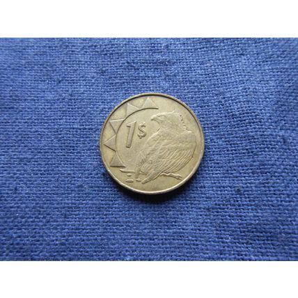 1993 NAMIBIA 1$ COIN. ( Bateleur Eagle Hawk )