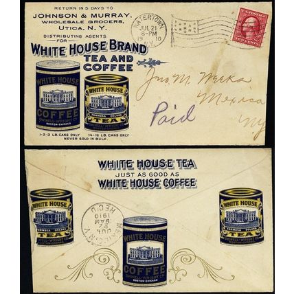 White House Tea & Coffee Double Sided Advertising Cover - Stuart Katz
