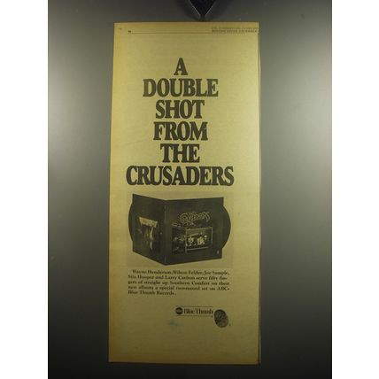 1974 The Crusaders Southern Comfort Album Ad - A double shot from the Crusaders