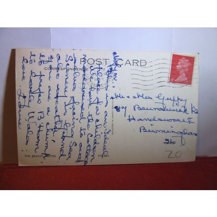 THE BEACH, NEFYN, GWYNEDD , used postcard.1969 postmark #