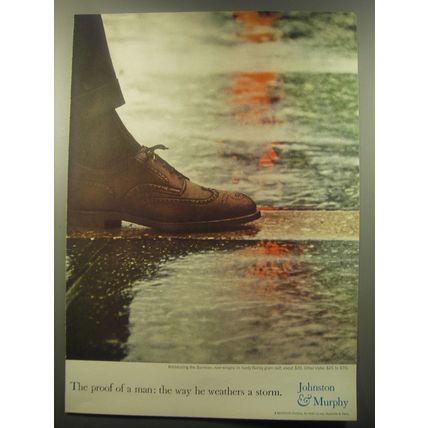 1959 Johnston & Murphy Barrister Shoes Ad - The proof of a man