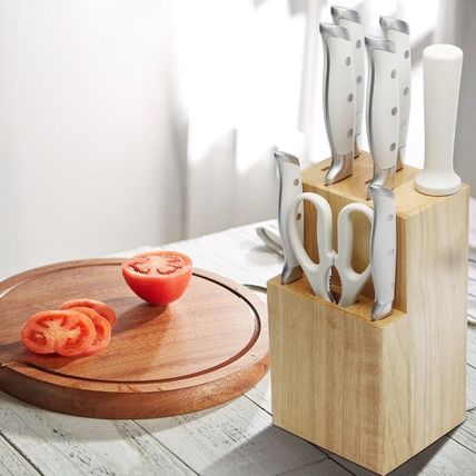 Chef Lover White Knife Set 9 Piece Razor Sharp Forged High Carbon Japanese