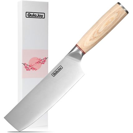 Qulajoy Vegetable Cleaver - Japanese Cleaver Chopping Knife High Carbon Stainles