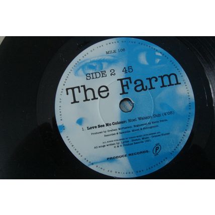 A4-THE FARM-LOVE SEE NO COLOUR–UK 7" SINGLE -1991-NM-Electronic, Rock Synth-‎