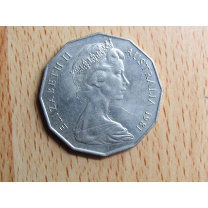 Australia 1981 Royal Wedding Charles & Diana 50 Cents High Grade