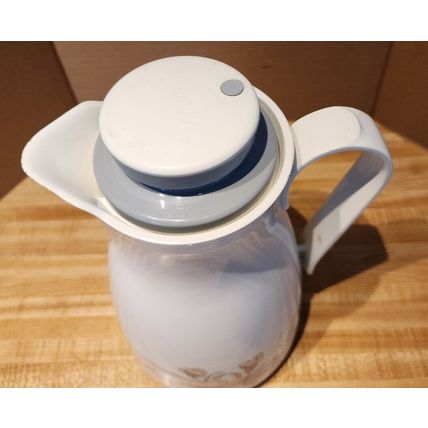 Thermos Vintage 1980's White Floral 10.5" Coffee Carafe #820 West Germany