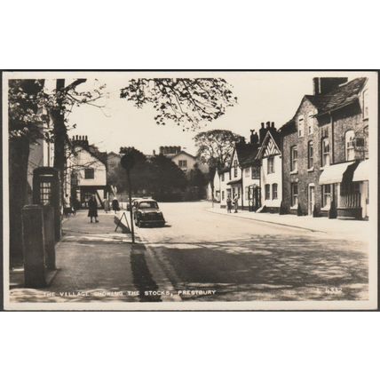 The Village showing Stocks, Prestbury, Cheshire, 1957 - Valentine's RP Postcard