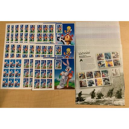 Heavily Discounted Postage Sheets - Face Value $140.50 - Stuart Katz