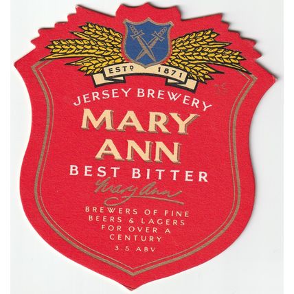 BEER MAT - ANN STREET BREWERY (JERSEY) - BEST BITTER - (Cat 035) - (1995)